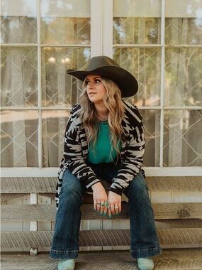 Black & White Tribal Hooded Cardigan